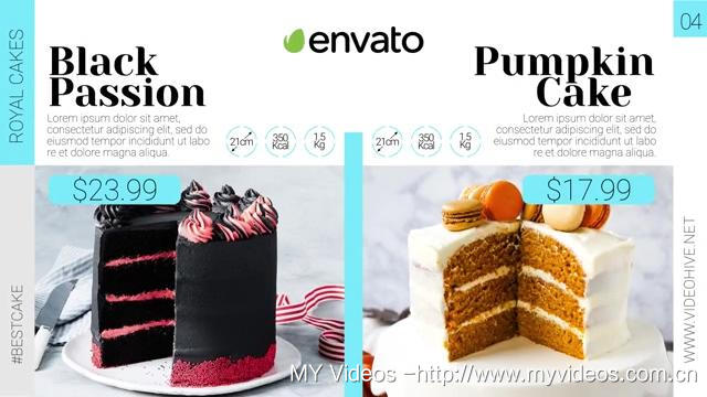 优雅蛋糕菜单 AE模版-预告宣传-第10张